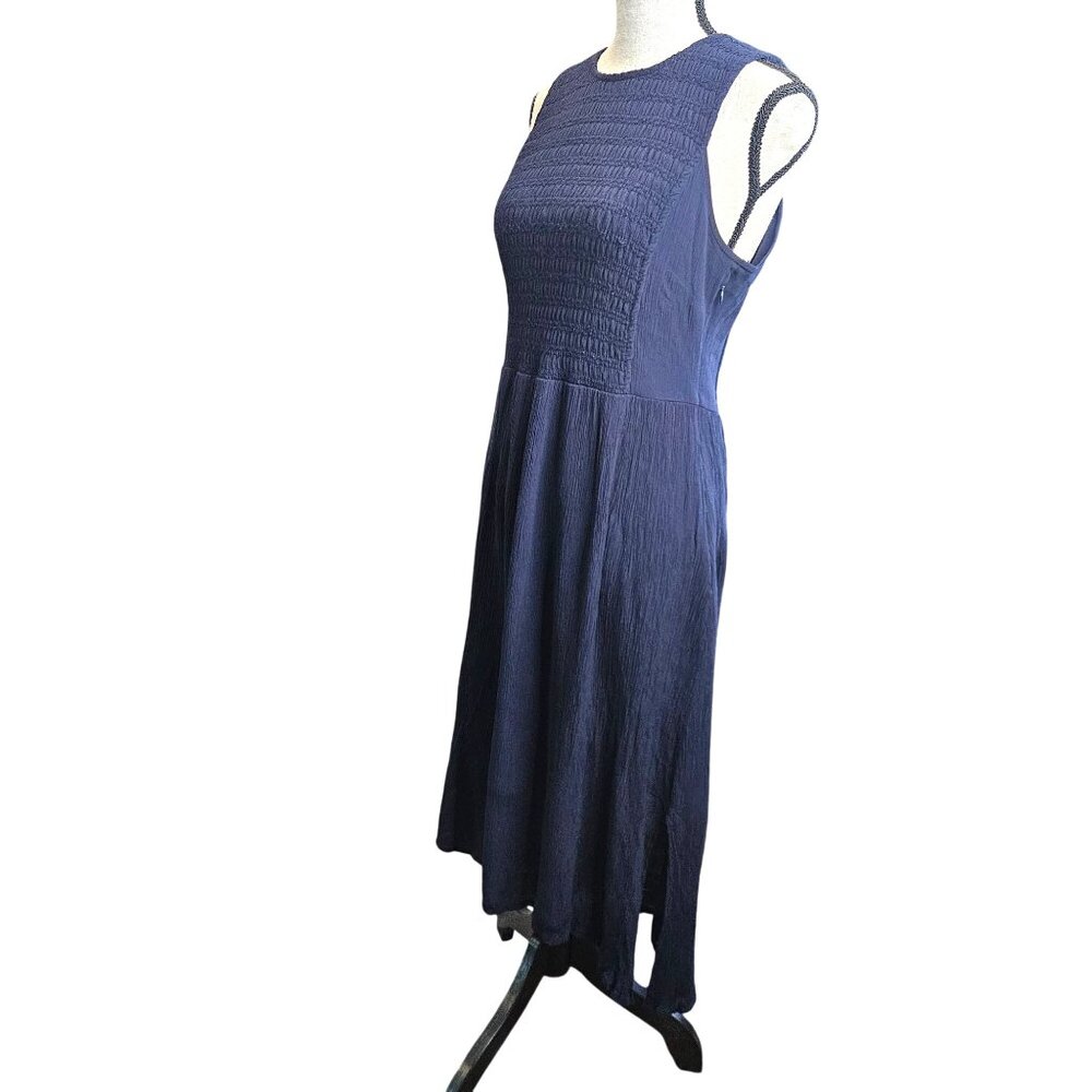 Zara Basic‎ Navy Blue High Low Dress Large Wedding